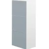 Schoenenkast Baylinn 3 draaideuren en 5 legplanken-celadon grijs/wit