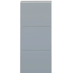 Schoenenkast Baylinn 3 draaideuren en 5 legplanken-celadon grijs/wit