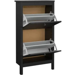 Schoenenkast Madeira - zwart - 102,9x53,8x24,6 cm