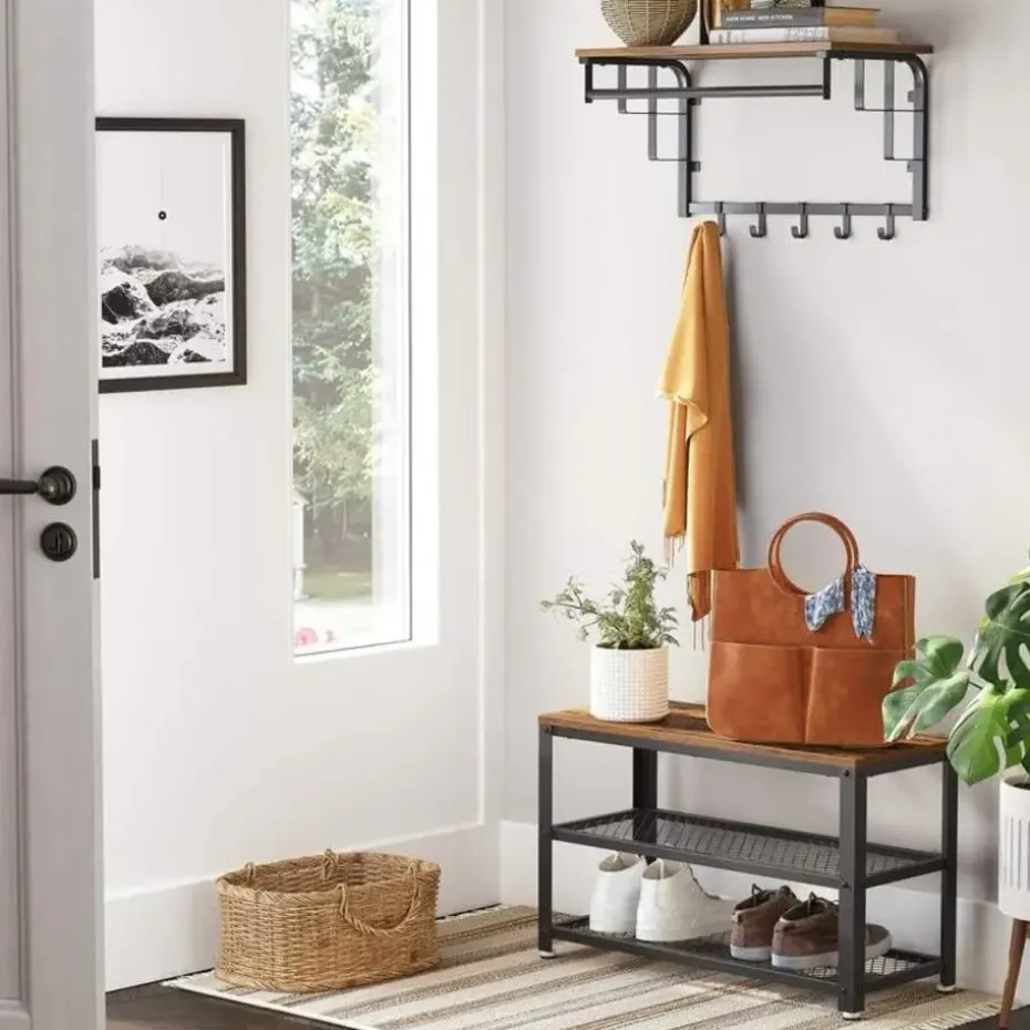 Schoenenrek - vintage - 73x45x30 cm - vintage bruin