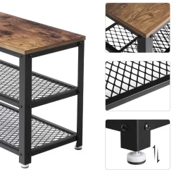 Schoenenrek - vintage - 73x45x30 cm - vintage bruin