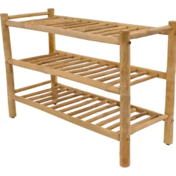 Schoenenrek met 3 planken van massief bamboe