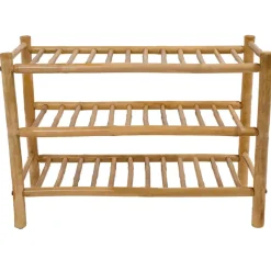 Schoenenrek met 3 planken van massief bamboe