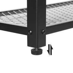 Schoenenrek met Industriële Look - Zwart Frame - 73x30x45cm