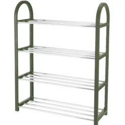 Schoenenrek/schoenenstandaard - 4-laags - grijs - 50 x 19 x 65 cm