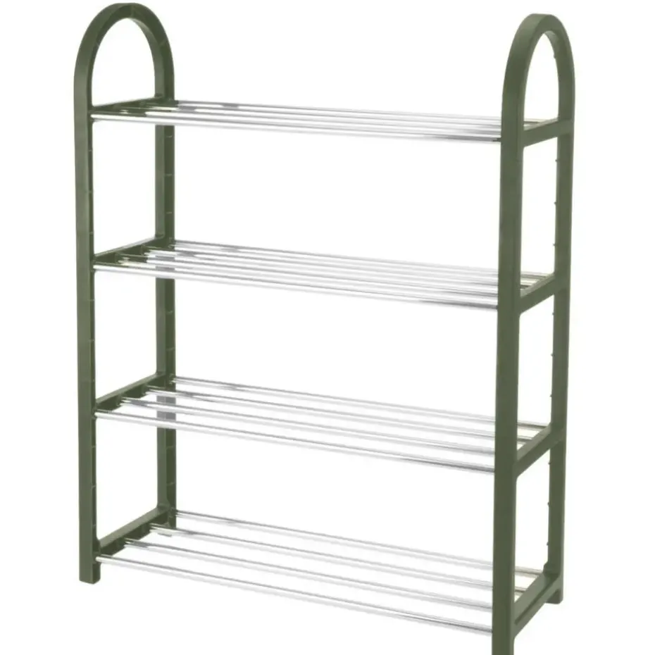 Schoenenrek/schoenenstandaard - 4-laags - grijs - 50 x 19 x 65 cm