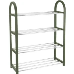 Schoenenrek/schoenenstandaard - 4-laags - grijs - 50 x 19 x 65 cm