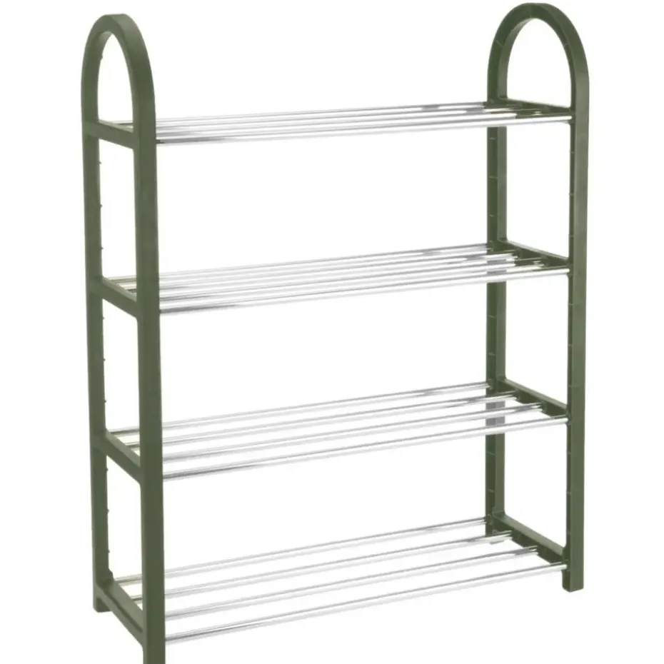 Schoenenrek/schoenenstandaard - 4-laags - grijs - 50 x 19 x 65 cm