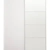 Schuifdeurkast Bergamo - wit/spiegel - 221x178,5x66,6 cm