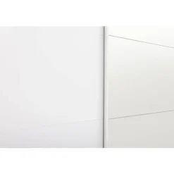 Schuifdeurkast Bergamo - wit/spiegel - 221x178,5x66,6 cm