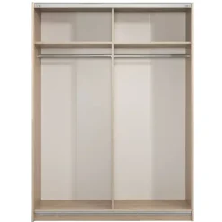 Schuifdeurkast Genua - eikenkleur/antraciet - 204x150x60 cm