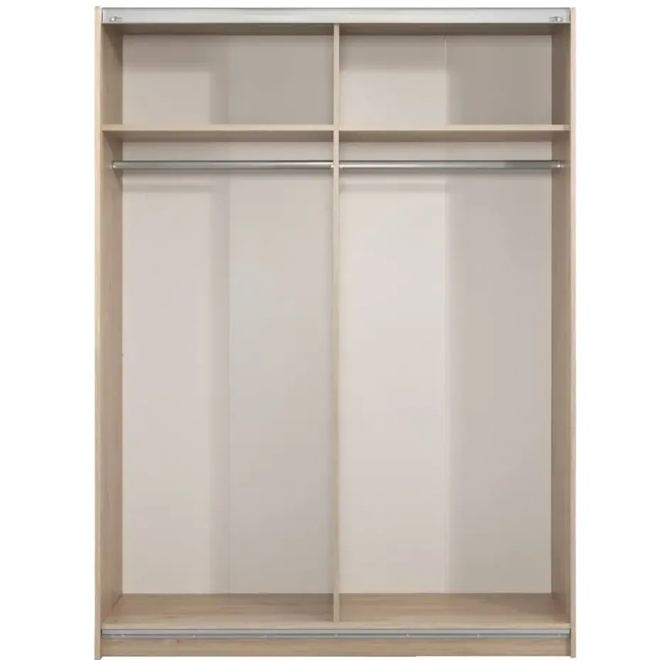 Schuifdeurkast Genua - eikenkleur/antraciet - 204x150x60 cm