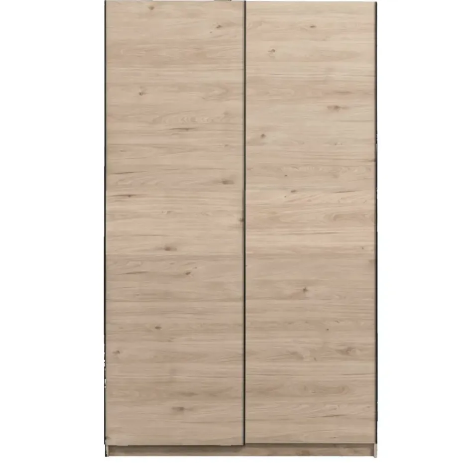 Schuifdeurkast Genua - eikenkleur - 204x122x60 cm