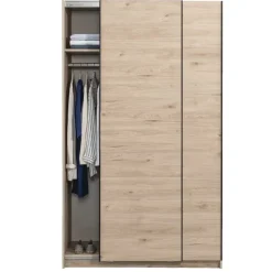 Schuifdeurkast Genua - eikenkleur - 204x122x60 cm