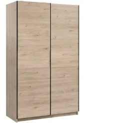 Schuifdeurkast Genua - eikenkleur - 204x122x60 cm