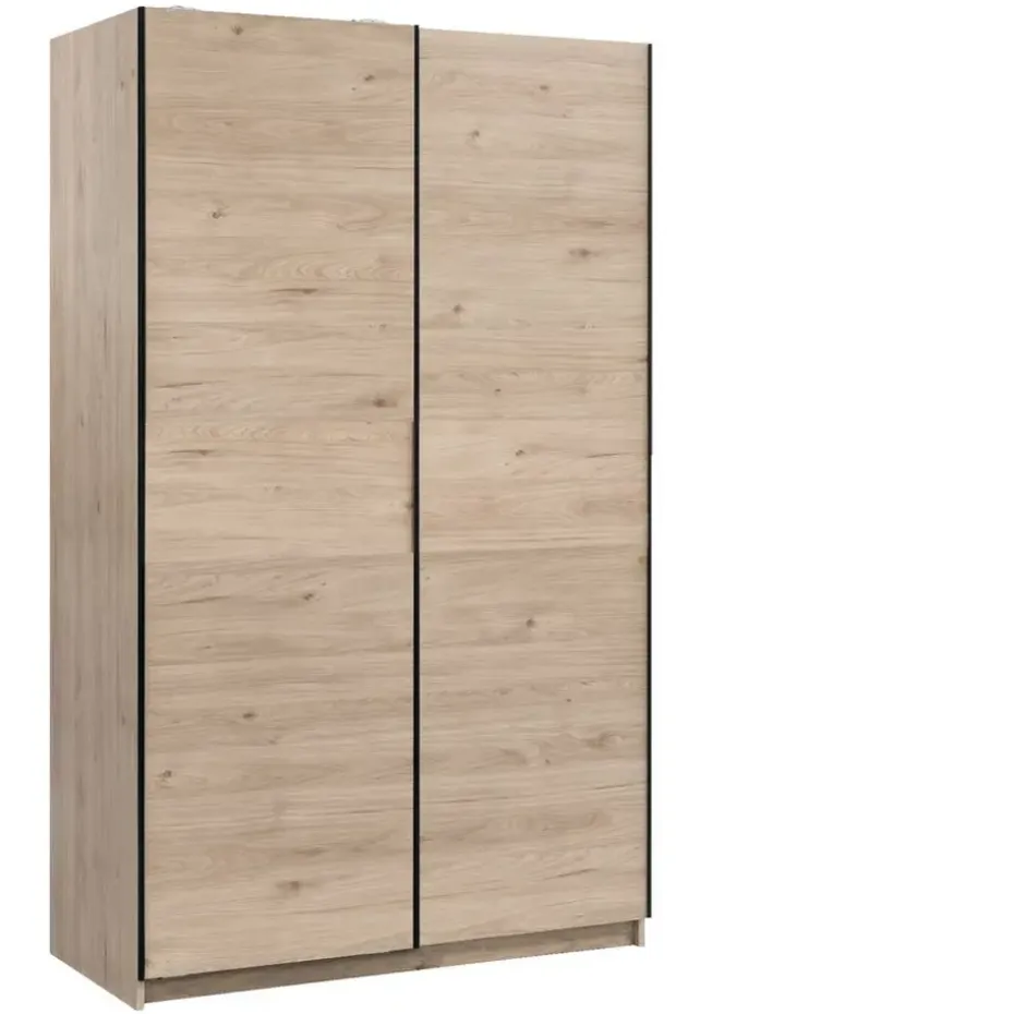 Schuifdeurkast Genua - eikenkleur - 204x122x60 cm