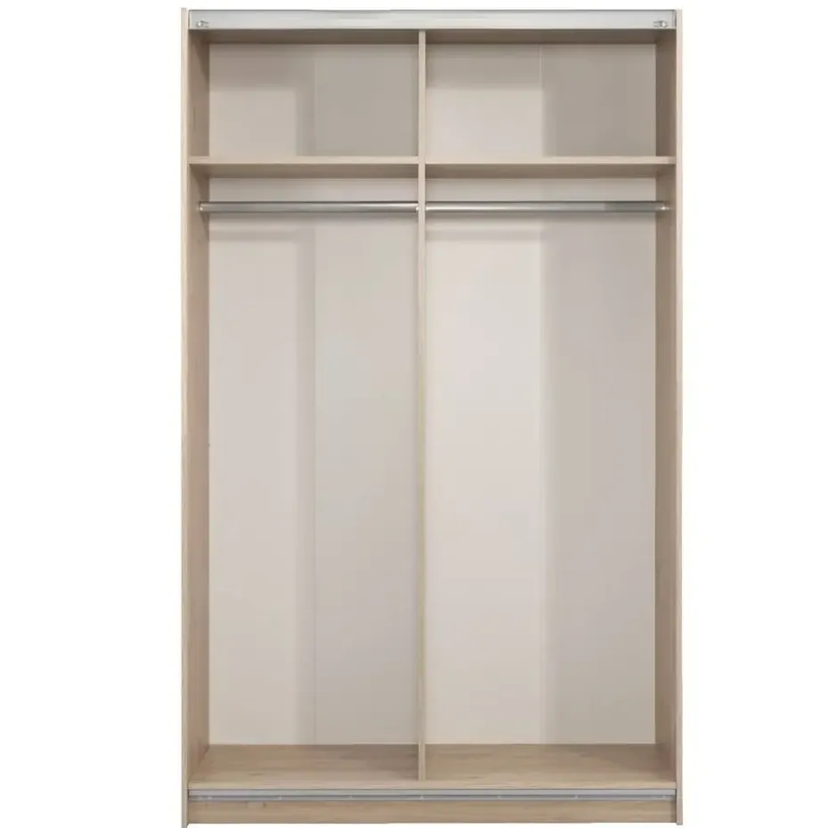 Schuifdeurkast Genua - eikenkleur - 204x122x60 cm