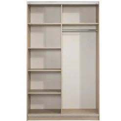 Schuifdeurkast Genua - eikenkleur - 204x122x60 cm