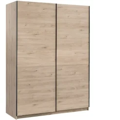 Schuifdeurkast Genua - eikenkleur - 204x150x60 cm