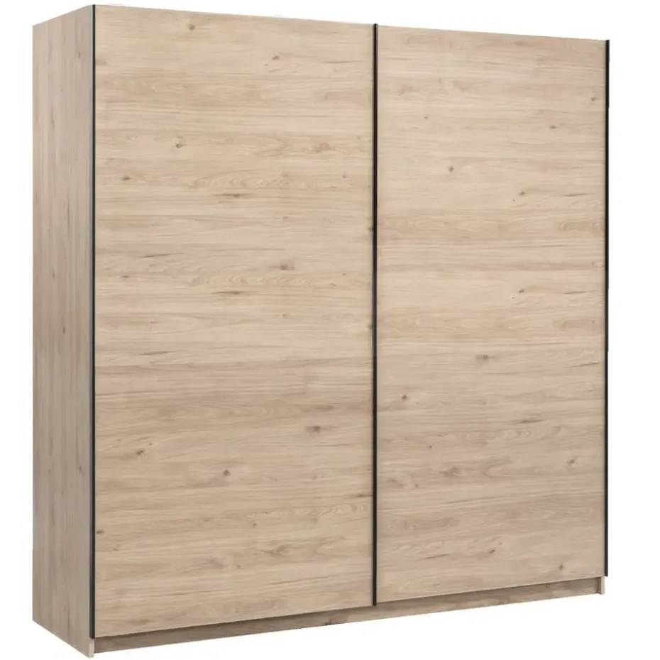 Schuifdeurkast Genua - eikenkleur - 204x200x60 cm