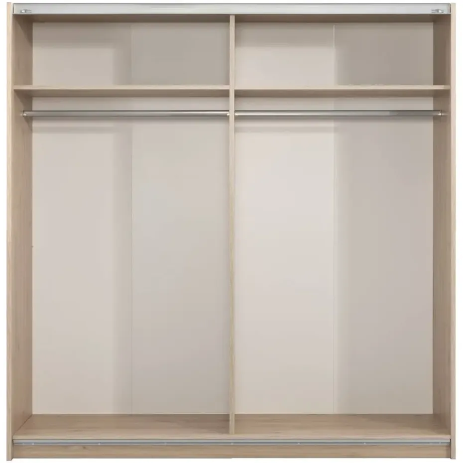 Schuifdeurkast Genua - eikenkleur - 204x200x60 cm