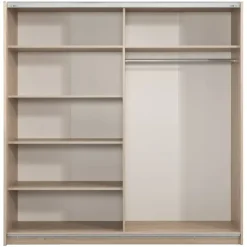 Schuifdeurkast Genua - eikenkleur - 204x200x60 cm