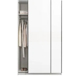 Schuifdeurkast Genua - wit - 204x122x60 cm