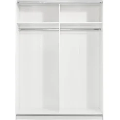 Schuifdeurkast Genua - wit/eikenkleur - 204x150x60 cm