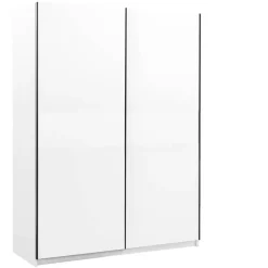 Schuifdeurkast Genua - wit - 204x150x60 cm