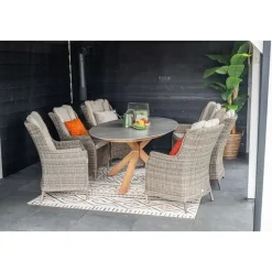 Scotland tafel - 230x115 cm - light teaklook - Centostone Napoli sand