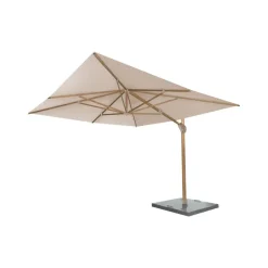 4-Seasons Hacienda zweefparasol 300 x 400 cm. - Woodlook/Sand