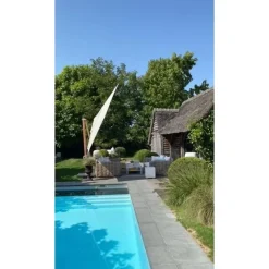 4-Seasons Hacienda zweefparasol 300 x 400 cm. - Woodlook/Sand