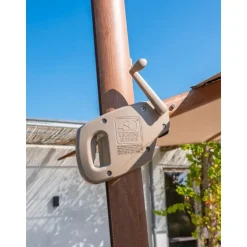 4-Seasons Hacienda zweefparasol 300 x 400 cm. - Woodlook/Sand