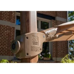 4-Seasons Siesta Premium - zweefparasol 350 cm. - Woodlook/Sand