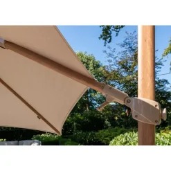 4-Seasons Siesta Premium - zweefparasol 350 cm. - Woodlook/Sand