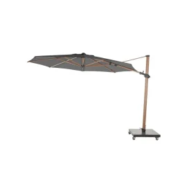 4-Seasons Siesta Premium - zweefparasol 350 cm. - Woodlook/Charcoal