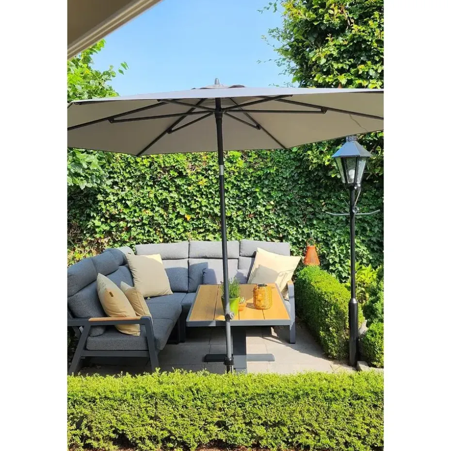 4-Seasons stokparasol Azzurro 300 cm - Charcoal