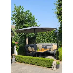 4-Seasons stokparasol Azzurro 350 cm - Charcoal
