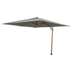 4-Seasons zweefparasol Siesta Premium 3x3 m. - woodlook/charcoal + voet en hoes