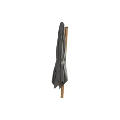 4-Seasons zweefparasol Siesta Premium 3x3 m. - woodlook/charcoal + voet en hoes