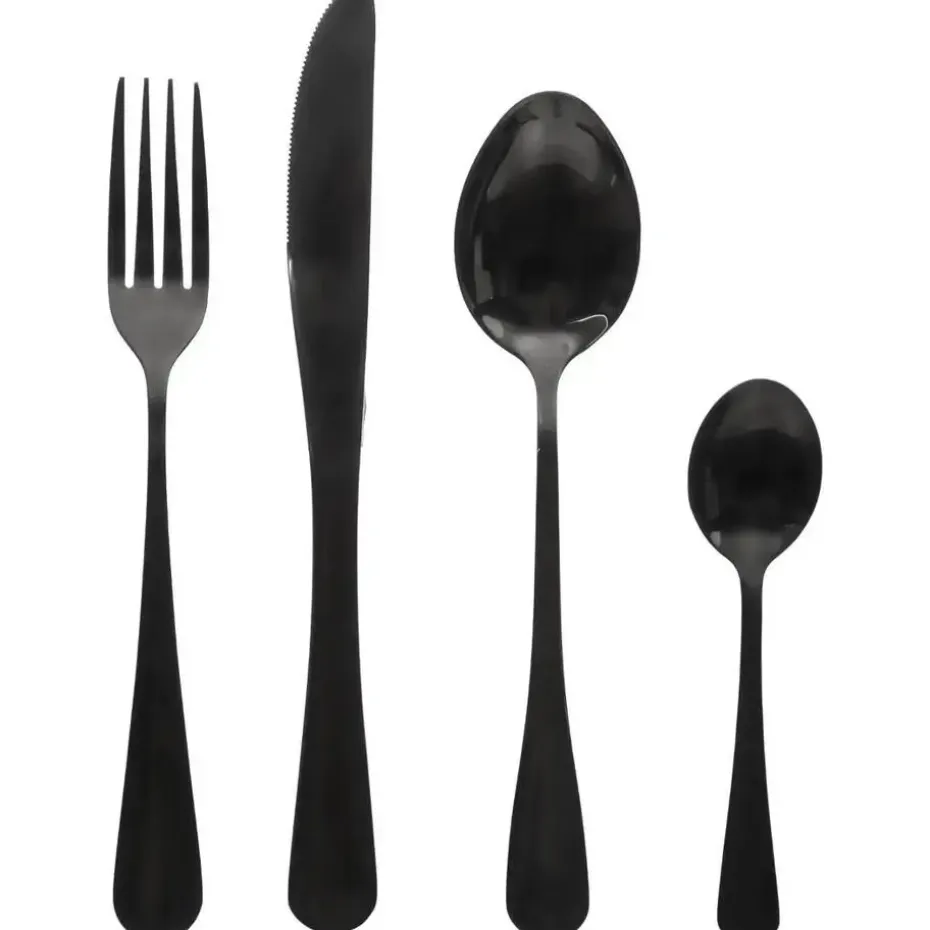 Secret de Gourmet Bestekset Shadow - 16-delig - RVS - zwart