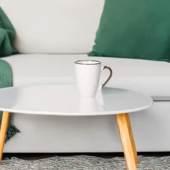 Secret de Gourmet Koffiemok Harlekijn - 1x - Keramiek - wit/goud