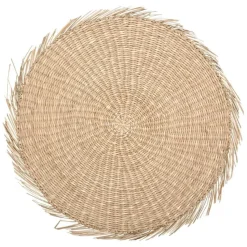 Secret de Gourmet Placemat - raffia naturel - rond - 38 cm