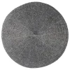 Secret de Gourmet Placemat - rond - kralen - grijs - 35 cm