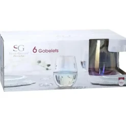 Secret de Gourmet Tumbler drink glazen - 6x - parelmoer - 540 ml