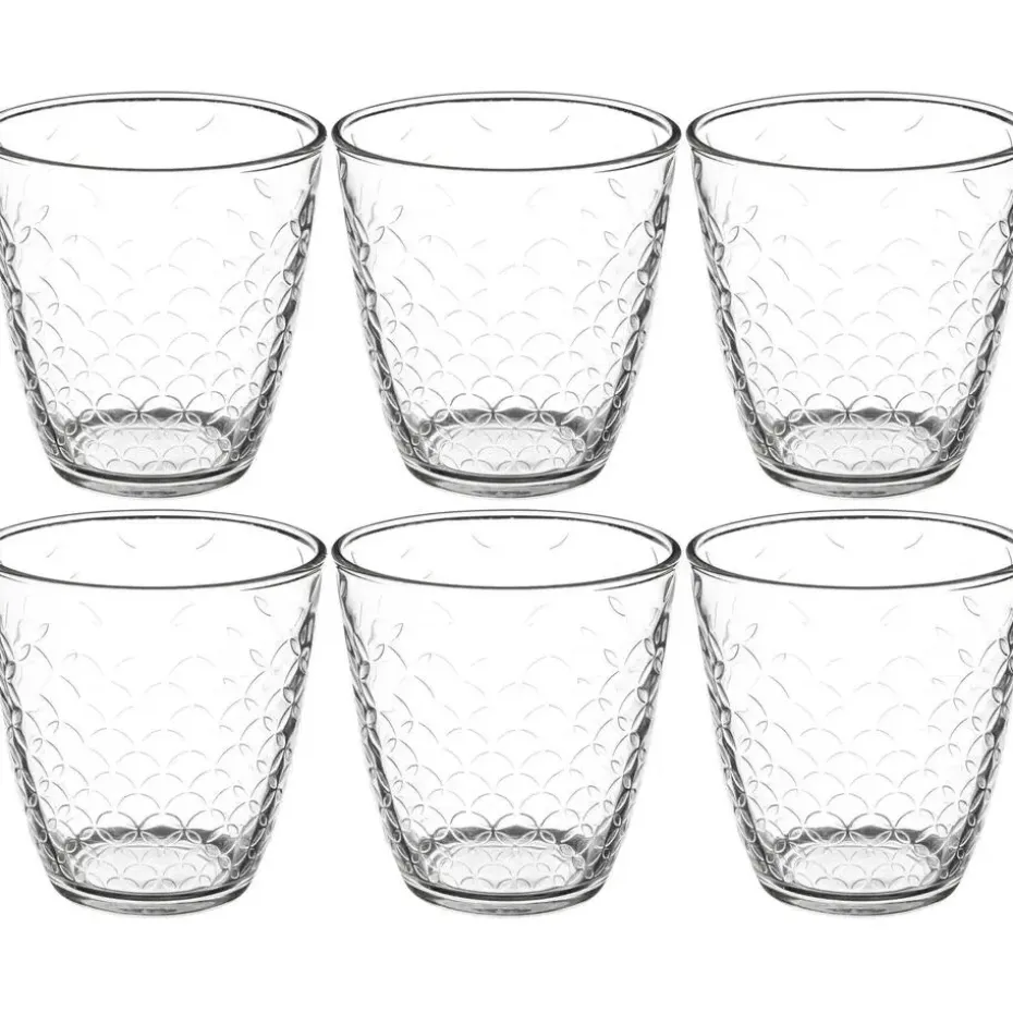 Secret de Gourmet waterglazen Rome - 6x - 250 ml - deco glas