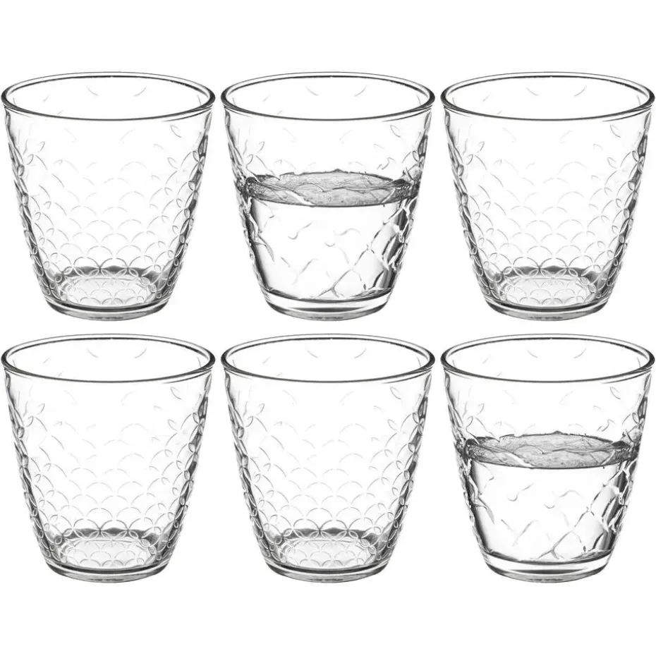 Secret de Gourmet waterglazen Rome - 6x - 250 ml - deco glas