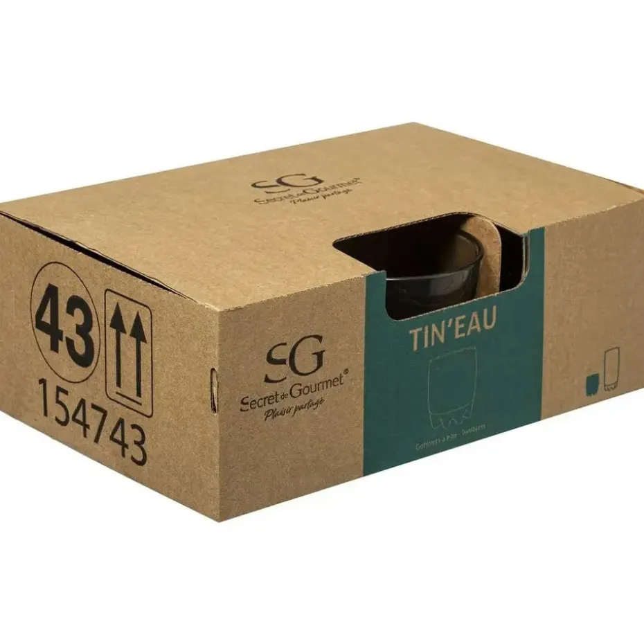 Secret de Gourmet waterglazen/sapglazen - 6x stuks - 310 ml