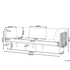 SENISE - Tuinbank - Grijs - Aluminium