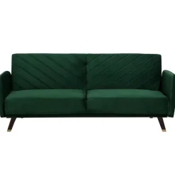 SENJA - Slaapbank 3-zits - Donkere houtkleur - Polyester